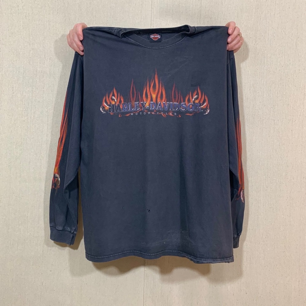 HARLEY DAVIDSON: NYC FLAMES VINTAGE TEE